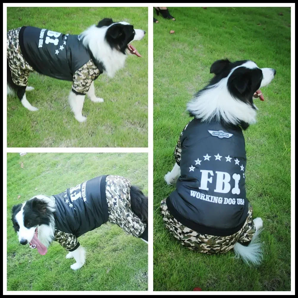 Hundejacke "FBI" Camouflage